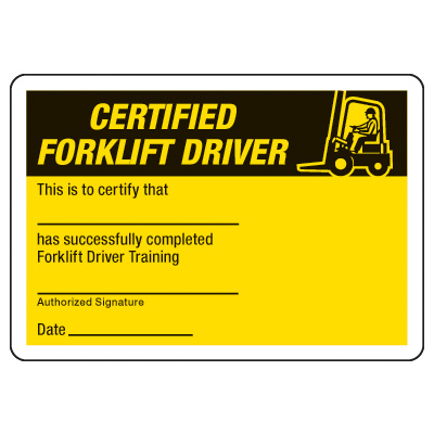 free printable forklift certification cards